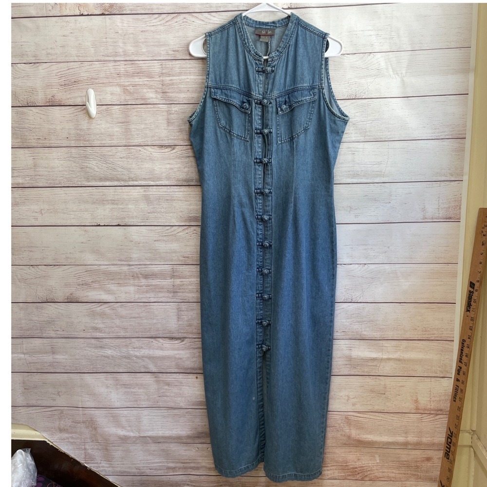 VINTAGE NEW YORK STYLE‎ DENIM MAXI DRESS